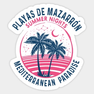 Playas de Mazarron - Summer Nights V03 Sticker